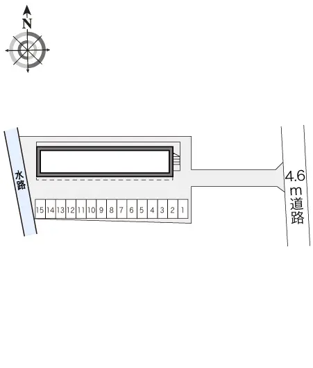 ★手数料０円★高崎市双葉町　月極駐車場（LP）